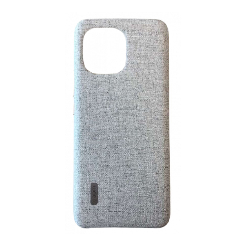 Чехол Xiaomi для Mi 11 Cloth Pattern Vegan Leather Case, серый